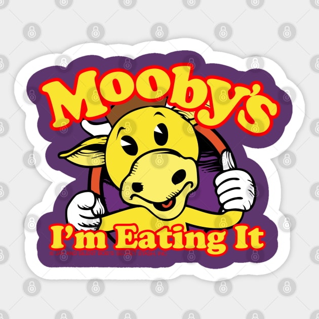 Jay and Silent Bob Clerks 2 Moobys: I'm Eating It! Sticker by Meta Cortex